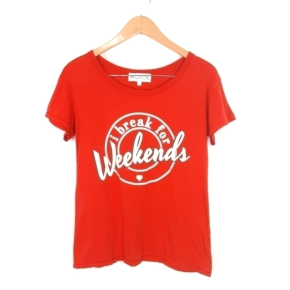 Wildfox 'I Break for weekends' Graphic Tee Size Small - Picture 2 of 6